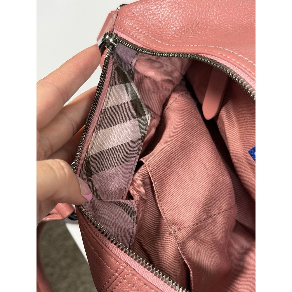 Burberry Blue Label Pink Leather Bag Vintage Fashion Bag 0029 - Picture 13 of 14